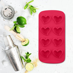 RKPM HOMES Chocolate Mold I 3D Fondant Heart Shape Silicone Candy Mould I for DIY Handmade Cake Décor Aroma Beads Polymer Clay Cookies Ice Cube Gummy Muffin Soap Resin Candle Art Crafts - 8 Cavity