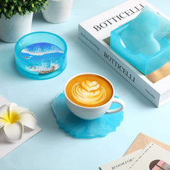 RKPM HOMES Coaster Molds I Silicone Mix Shape UV Epoxy Resin Casting Mould I for Homemade Ornament DIY Art Crafts Jewelry Trinket Container Home Office Table Decorations (Mix Shape - 6 Pcs)