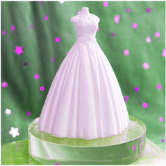 RKPM HOMES Candle Mold I 3D Women Wedding Dress Shape Silicone Scented Wax Mould I for DIY Handmade Ornament, Cake Décor, Aromatherapy, Soap, Resin Art Craft Making Wedding Party Decoration (B)