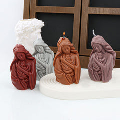 RKPM HOMES Blessed Virgin Mary with Baby Jesus Statue Candle Mold I Madonna & Child Silicone Scented Sculpture Mould I for Handmade Ornament Cake Décor Aromatherapy Soap Resin Casting Art Craft Making