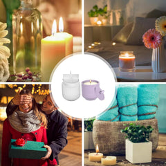 RKPM HOMES Candles Holders Resin Mold I Striped Round Shape Concrete Silicone Epoxy Casting Jar Mould with Lid I for DIY Handmade Necklace Art Crafts Jewelry Storage Box Ring Trinket Container (Lining)