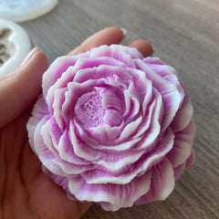 RKPM HOMES Large Peony Flower Shape Candle Mold I 3D Fondant Silicone Epoxy Mould I for DIY Handmade Ornament Chocolate, Aromatherapy, Soap, Resin Art Craft, Home Wedding Party Decoration