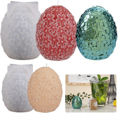 RKPM HOMES Flower Egg Candle Molds I 3D Floral Ball Silicone Epoxy Casting Mould I for DIY Handmade Ornament, Cake Décor, Aromatherapy, Soap, Resin Art Craft Making, Home Office Decoration (Small)