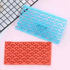 RKPM HOMES Cake Fondant Embossing Mould, Lace Flower Cookie Cutter Set, Diamond Shaped Biscuit Molds, Cake Fondant Cupcake Decorating Tool(Heart)
