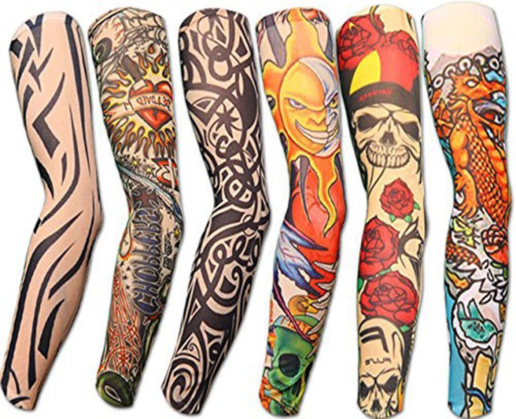 RKPM UV Sun Protection Tattoo Arm Sleeves for Dust and Pollution Protection - 1 Pair