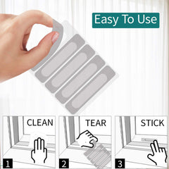 RKPM HOMES Window Weep Hole Screen Patch I Mosquito Net Repair I Breathable Fiberglass Self Adhesive Mesh I Waterproof Sun-Resistant PET Adhesive – Grey (10)