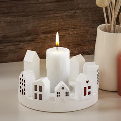 RKPM HOMES Houses Candle Mold I 3D Fondant Chimney & Miniature House Shape Silicone Plaster Epoxy Mould I for DIY Handmade Chocolate Cake Décor Aromatherapy Soap Resin Art Craft Home Decoration (12 Cavity)