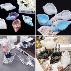 RKPM HOMES Resin Molds I 3D Conch Shaped Silicone Epoxy Deep Casting Tray I for Homemade Ornament DIY Art Crafts Jewelry Storage Box Trinket Container Home Office Table Decorations