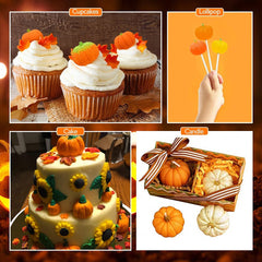 RKPM HOMES Pumpkin Candle Mold I 3D Fondant Silicone Wax Mould I for DIY Handmade Ornament Chocolate, Cake Décor, Candy, Aromatherapy, Soap, Resin Art Craft Making (3 Pcs)