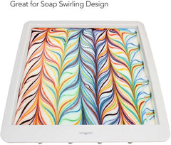 RKPM HOMES Soaps Molds I Silicone Square Loaf Mould I Handmade Sharp Edges Soap Making Forms I 3D Swirl Making Mould for Cake Chocolate Candy Ice Jelly Brownie Dessert I White - 500ml
