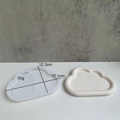 RKPM HOMES Coaster Mould I Silicone Epoxy Resin Deep Casting Tray I for DIY Homemade Ornament Art Crafts Jewelry Storage Box Ring Trinket Container Cups Mats Candle Holder Home Décor (Cloud)