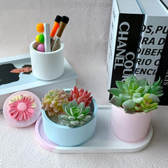 RKPM HOMES 2 Pcs Box Resin and Butterfly Flower Candle Mold I Round Silicone Epoxy Casting Mould with Lid I for DIY Handmade Necklace Earring Jewelry Storage Box Art Craft Making Home Party Decoration (Smooth)