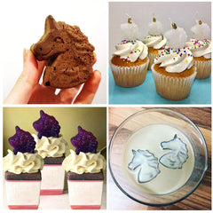 RKPM HOMES Unicorn Head Shape Chocolate Mould I Unicorn 3D DIY Fondant Silicone Candy Mold I Baking Tools for Cake Chocolate Candy Ice Jelly Soap I Cake Baking Moulds I Bakeware Molds - 6 Cavity