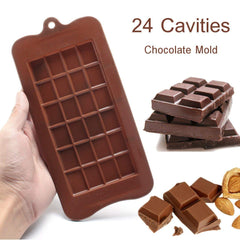 RKPM HOMES Dairy Milk Chocolate Mould | Silicone Candy Bar | Fondant DIY 3D | Ideal for Chocolate and Cake Decoration | Molds for Cake, Brownie Topper, Hard & Soft Candies, Gummy & Jello – 24 Cavity