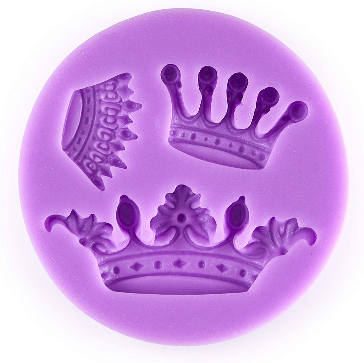 RKPM HOMES Crown Shape Chocolate Mould I Mini Queen 3D DIY Fondant Silicone Candy Mold I for Handmade DIY Soap Cakes French Dessert, Pastry, Muffin Cookies, Cupcake, Decoration Tools - 3 Cavity