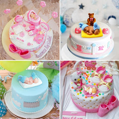 RKPM HOMES Sleeping Baby with a Pillow Design Fondant Mold I 3D Newborn Christening Silicone Mould I for DIY Handmade Cake Décor Polymer Clay Candy Cookies Muffin Soap Resin Wax Candle Making (Thin)