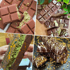 RKPM HOMES Deep Chocolate Bar Mold I 3D Fondant Break-Apart Silicone Baking Mould Tray I Durable and Thick I for Cake, Brownie Topper Hard & Soft Candies Gummy Dairy Milk & Jello Sweets - 10 Cavity