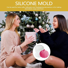 RKPM HOMES Candles Holders Resin Mold I Pumpkin Shape Concrete Silicone Epoxy Casting Jar Mould with Lid I for DIY Handmade Necklace Art Crafts Jewelry Storage Box Ring Trinket Container Home Décor (B)