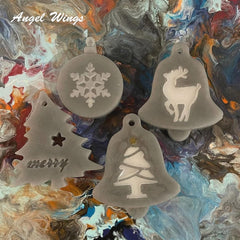RKPM HOMES Keychain Mold I Christmas Tree Shape with Hole Silicone Epoxy Mould I for Handmade DIY Pendant Necklace Jewelry, Earring, Resin Casting, Chocolate, Cake Décor Art Craft Making
