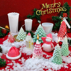 RKPM HOMES Broom Snowman Candle Mold I Fondant Silicone Scented Wax Mould I Succulent Molds | Special for Christmas I Handmade Candles Making I for Mousse Dessert Soap Cake DIY Decorating Art Crafts