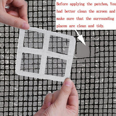 RKPM HOMES Mosquito Net Repair Fix Tape Patch Adhesive Fixing Square(Set Of 4) Grey