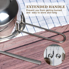 RKPM HOMES Double Boiler Pot with Heat Resistant Handle I Stainless Steel Melting Bowl I for Chocolate, Candy, Cheese, Butter and Candle Wax Making I Silver - Capacity 400 ML (SS 201)