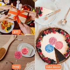 RKPM HOMES Different Flower Chocolate Mould I 3D Fondant Rose Peony Floral Silicone Epoxy Cupcake Mold Tray I for DIY Handmade Cake Décor Candy Cookies Gummy Muffin Soap Resin Candle Making - 7 Cavity