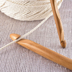 RKPM Bamboo Handle Crochet Hook Knit Craft Knitting Needle Weave Yarn 3-10mm Set of 12 Pcs 6" Inch