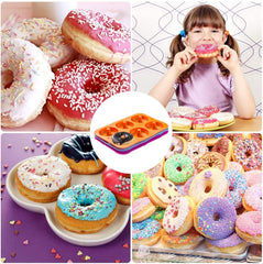 RKPM HOMES Donut Shape Mold I 3D Fondant Silicone Doughnuts Baking Tray I Muffin Cupcake Pan I Microwave or Oven Tray Safe I for Homemade DIY Biscuit, Chocolate, Muffins, Jelly, Bagels - 6 Cavity