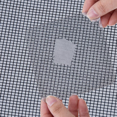 RKPM HOMES Mosquito Net Repair Fix Tape Patch Adhesive Fixing Square(Set Of 2), 10 Cm, Grey