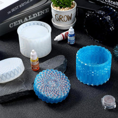 RKPM HOMES Box Resin Molds I Crystal Ball Round Silicone Epoxy Casting Mould with Lid I for DIY Handmade Necklace Earring Art Crafts Jewelry Storage Box Ring Trinket Container Home Decorations – 1Pcs